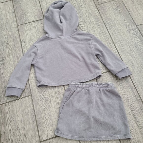 Barbie Toddler Girl Hoodie & Skirt Set Gray & Pink Size 2T - Picture 6 of 6